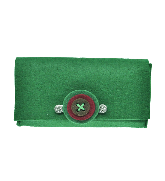 Borsetta in feltro bottone (Kit fai-da-te) - Verde prato - Clicca l'immagine per chiudere